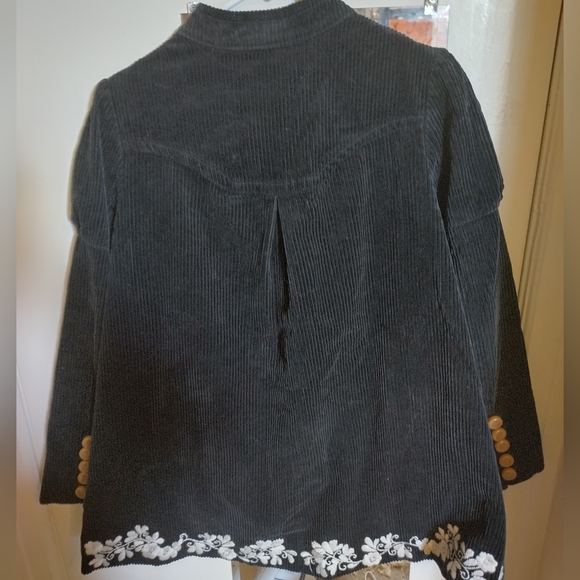 Anthropologie Elevenses Embroidered Corduroy Jacket Size 8 - Picture 2 of 3